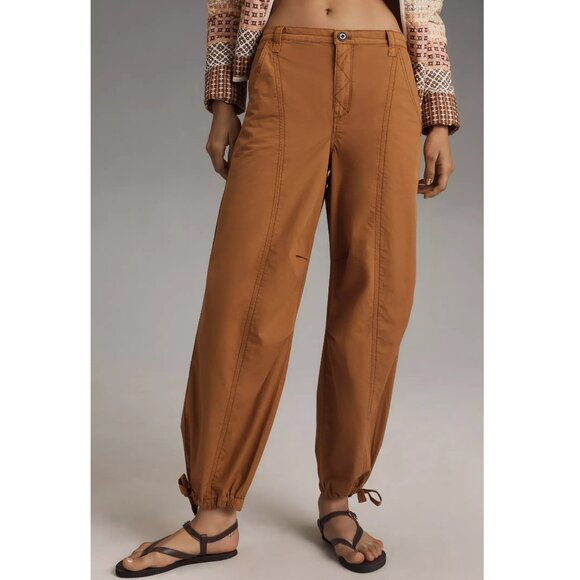 Anthropologie Pilcro Tactical Utility Pants Brown 1X - Picture 1 of 11